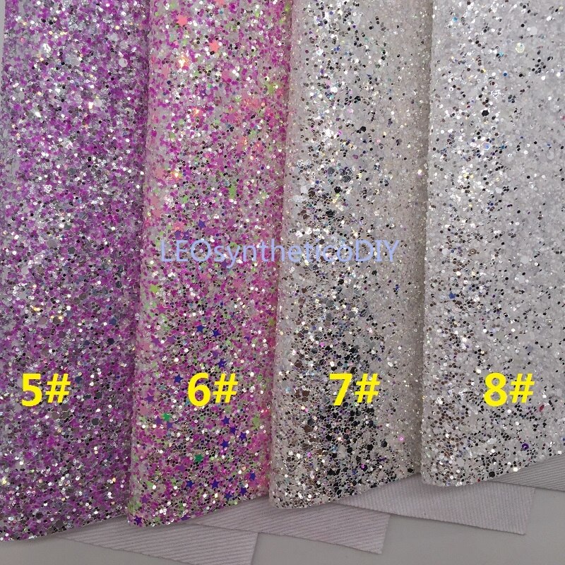 1PC 21X29CM Glitter Fabirc, Chunky Glitter Leer, glitter Lederen Lakens Voor Maken Bows LEOsyntheticoDIY T367A