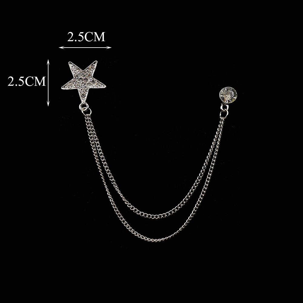 Mode Gentleman Kwastje Keten Broche Gitaar Muzieknoot Star Leaf Retro Revers Pin Voor Mannen Trouwpak Shirt Colla Accessoires: Black Zinc Plated