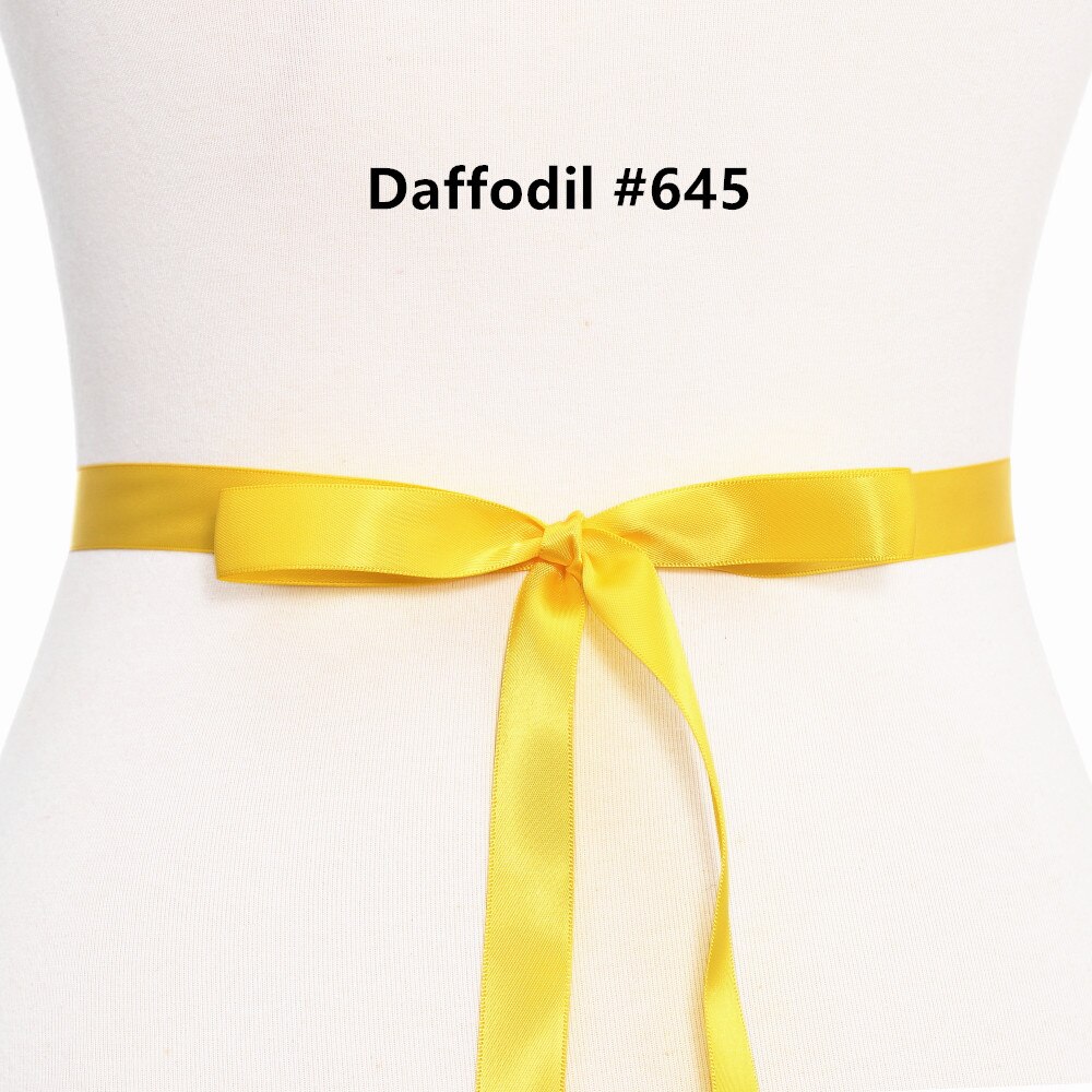 (1PC) Rhinestone silver bridal belt wedding with crystal diamante wedding dress accessories sash belt for wedding dress WDD1048: Yellow