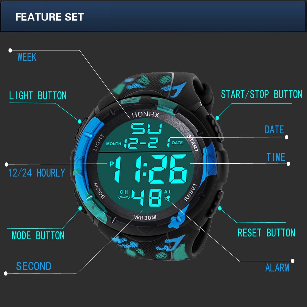 Digitale Horloge Mannen Sport Horloges Voor Mannen Waterdichte Klok Outdoor Horloge Mannelijke Relogio Digitale Masculino