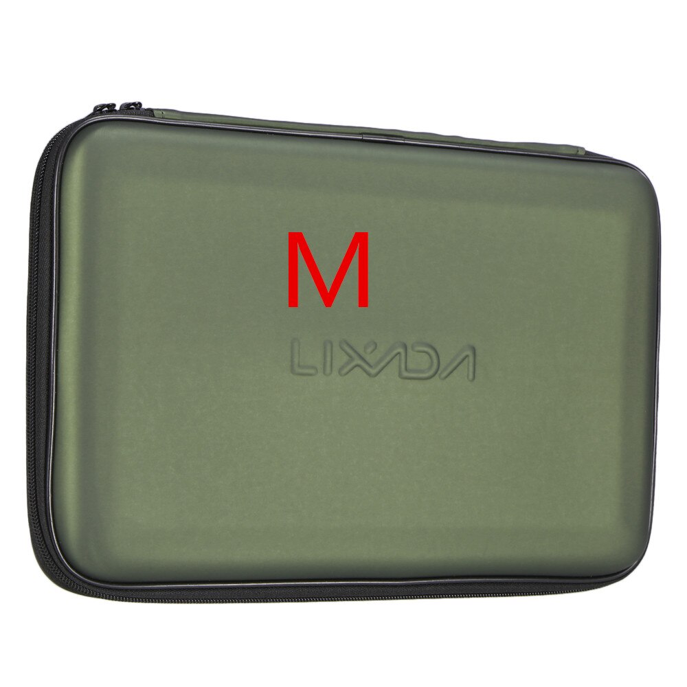 Caja de accesorios para Pesca Lixada, caja de almacenamiento acolchada con alarma de mordida, caja de protección para Pesca: M