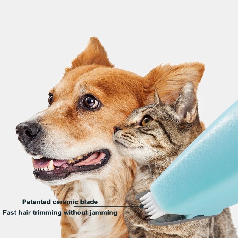 2in1 Pet Grooming Machine Hond Kat Tondeuse Usb Oplaadbare Clippers Nail Slijpen Haar Trimmer Voet Haar