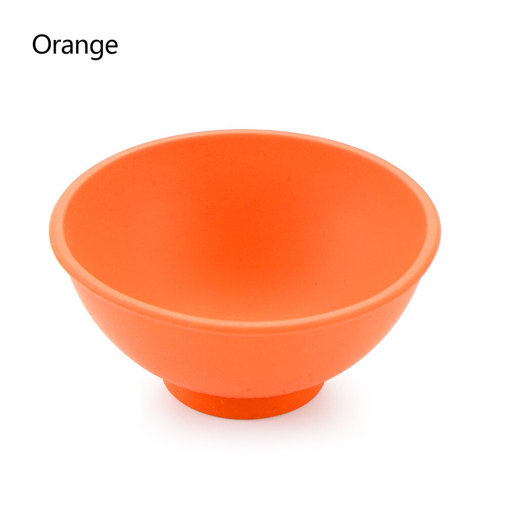 6.7x6.7x3cm Odorless Anti Silicone Bowl Facial Mask Mixing Prep Measuring Salt Sauce Sugar Butter Dressing Bowl: Oranje