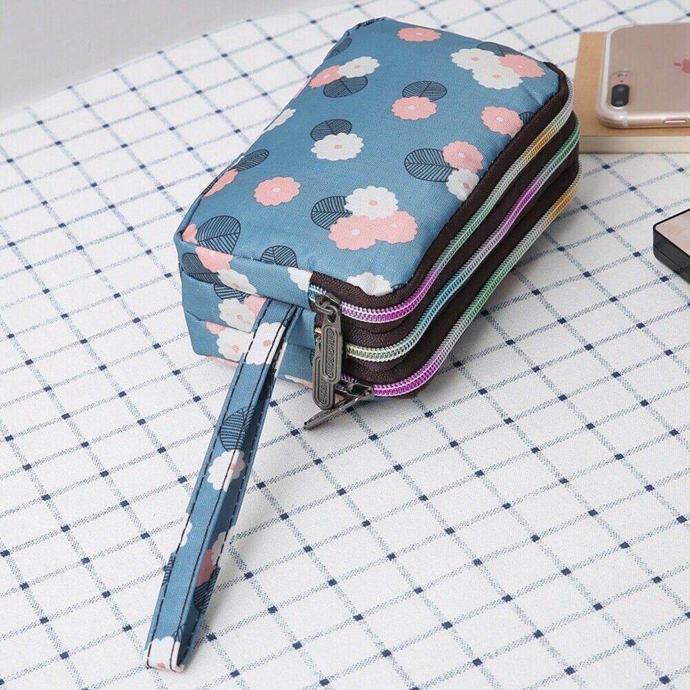 Waterdichte dames polstas portemonnee tas portemonnee drielaagse rits muntkaart sleutel portemonnee clutch tas telefoonhoes organizer etui: 8