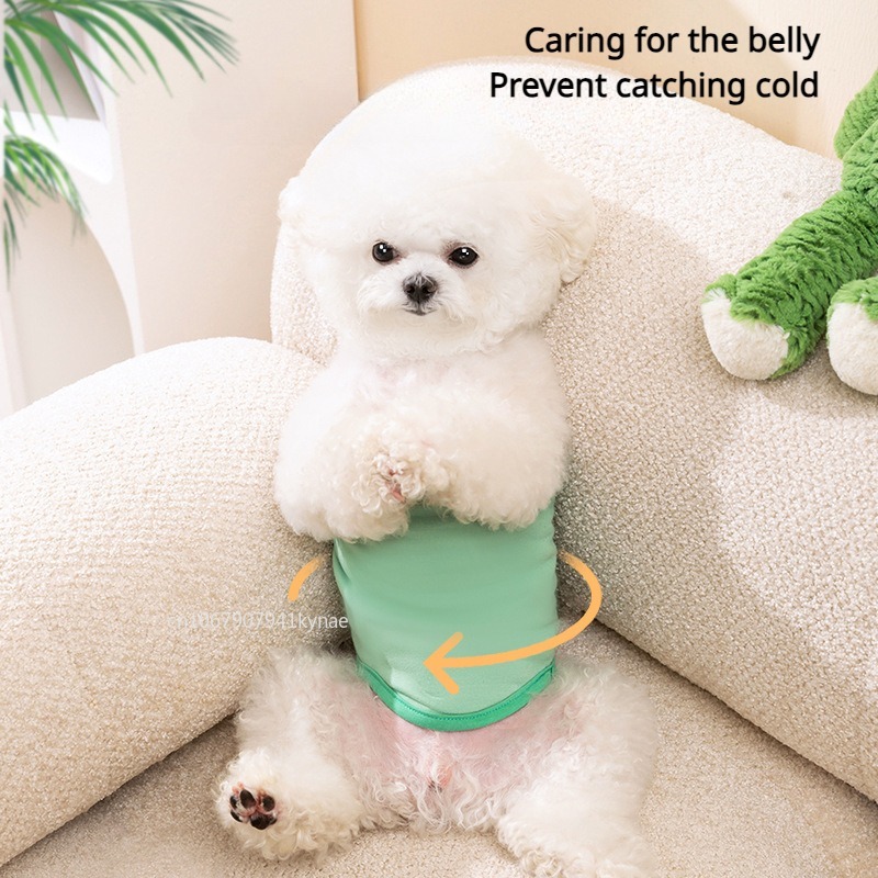 Dessin animé animaux réutilisables chien de compagnie mâle chien pantalon physiologique réglable sous-vêtements sanitaires bande ventrale coton couche-culotte chiot