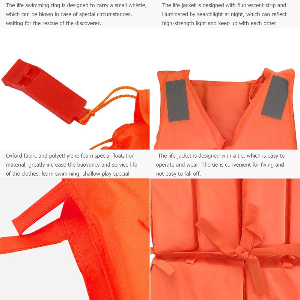 Adult Life Jacket Swimming Boating Drifting Life Vest Clothes with Whistle swimming snorkeling wear fishing suit