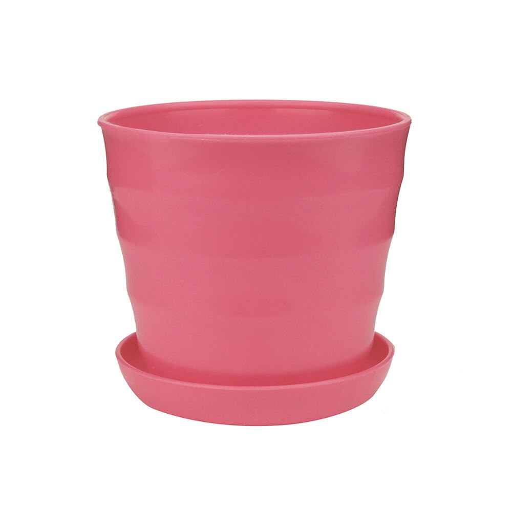 Kleurrijke Mini Plastic Bloempot Succulente Planten Pot Planter Met Potten Tuin Home Office Decor # Wby: pink