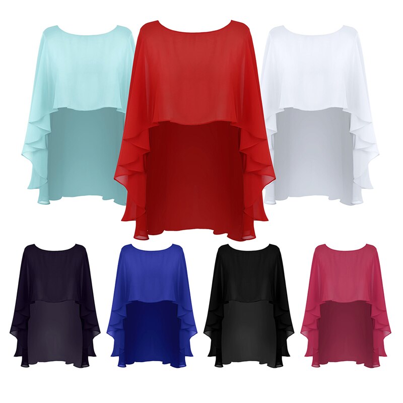 brude vestido de festa kvinners myke lette chiffong hødu sjal wraps skuldertrekning chiffong kveld bryllup kappe bolero dekke opp