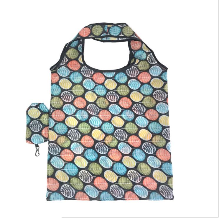 Shopping Bag Floral Print Reusable Foldable High Capacity Portable Eco-friendly Storage Bag: G