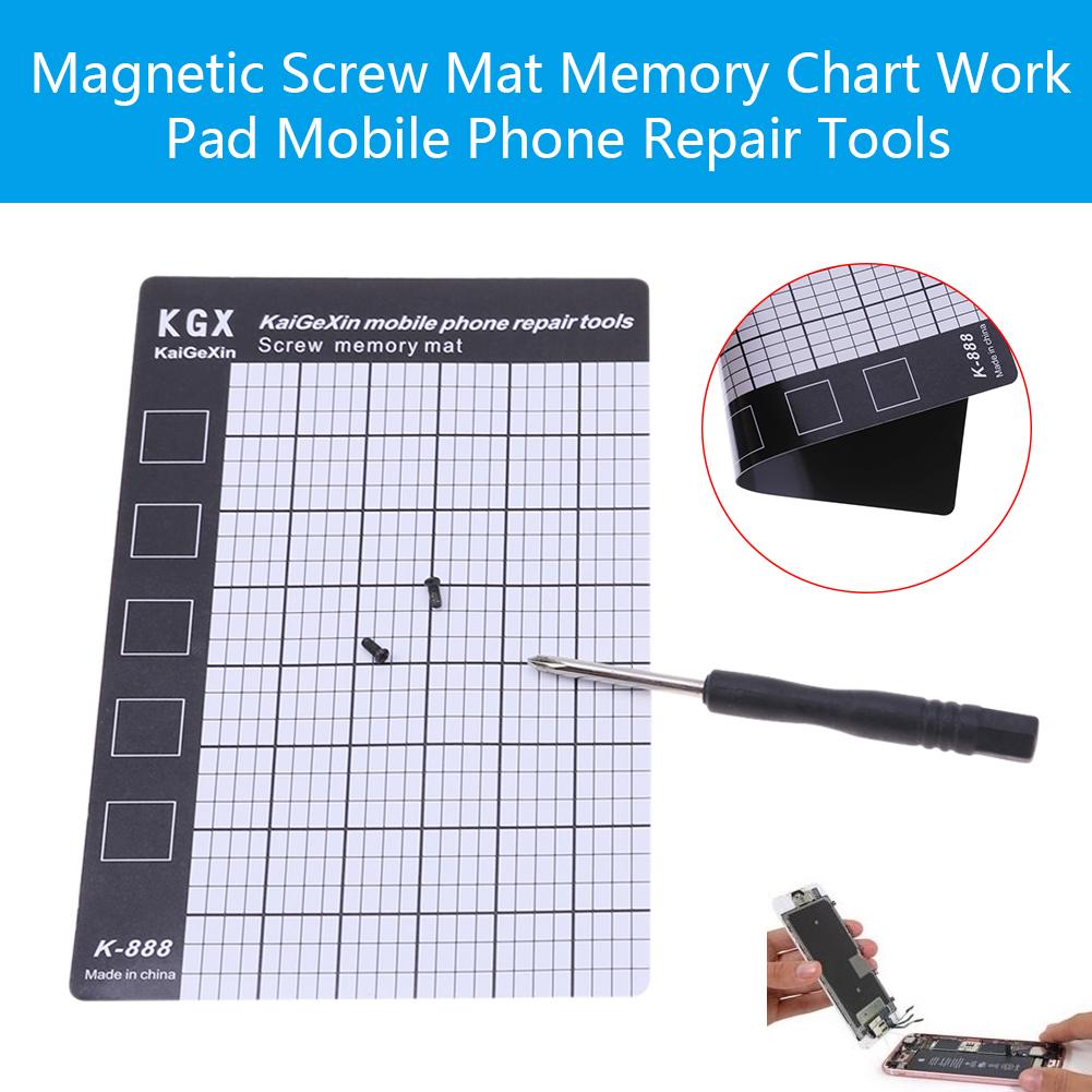 145X90Mm Magnetische Schroef Mat Telefoon Tablet Reparatie Gereedschap Schroeven Opslag Mat Geheugen Grafiek Werkende Pad Voor Iphone voor Samsung