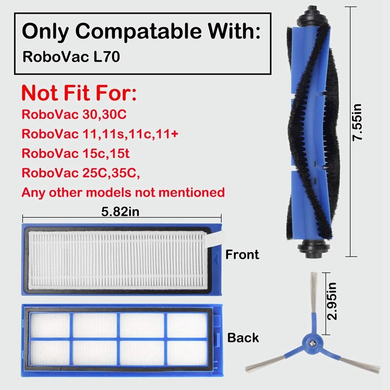 Stofzuiger Accessoires Vervangende Onderdelen Kit Voor Eufy Robovac L70 Hybrid Robot Stofzuiger