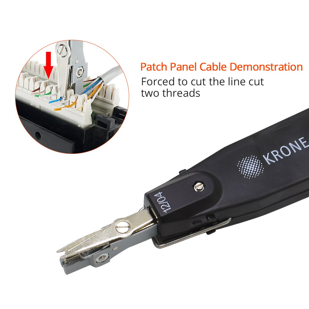 TISHRIC Krone RJ45 crimpadora lsa-plus Cable de teléfono de telecomunicación RJ11 juego de red de punzonado óptico, herramienta de prensado