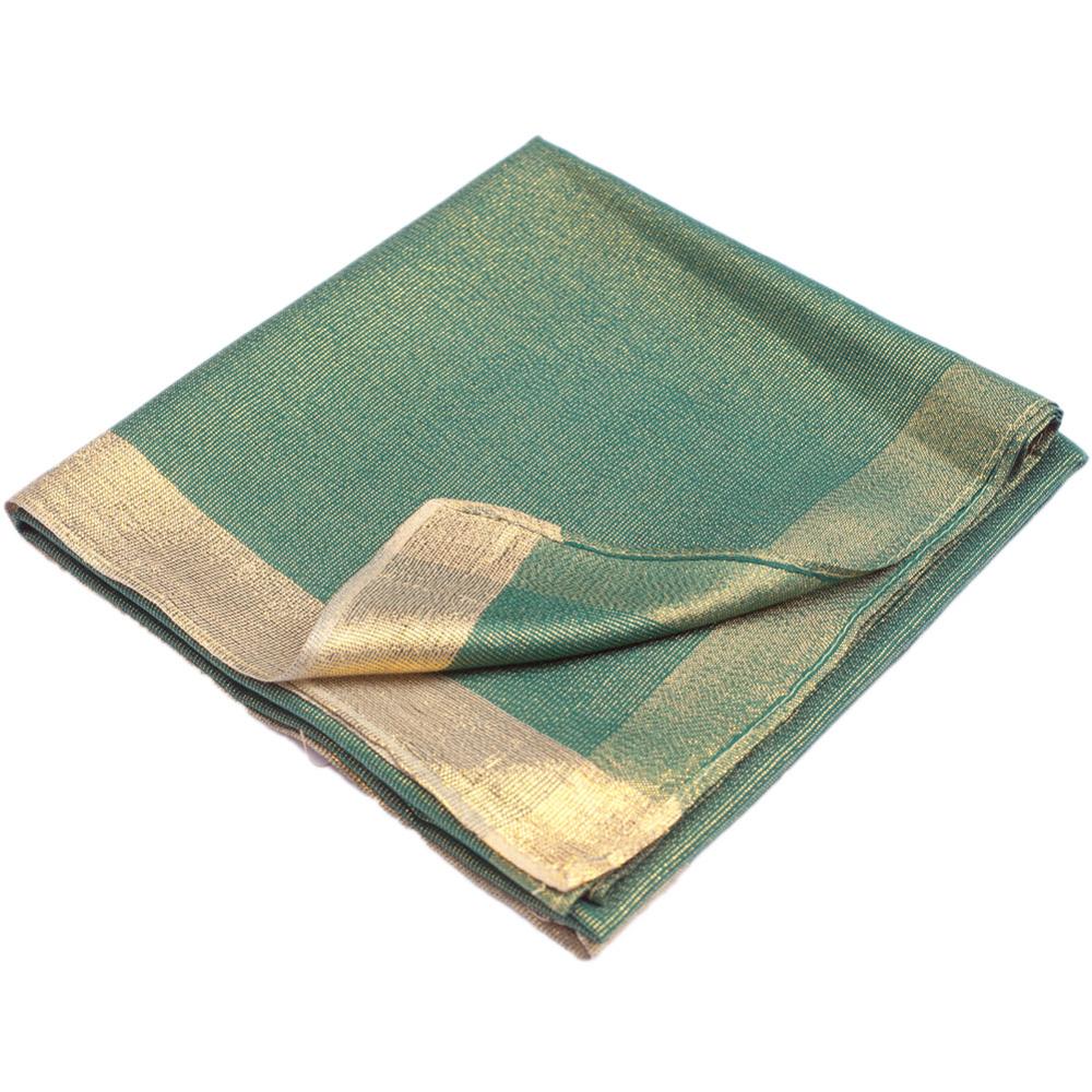 Moslim hoofddoek effen gouden lurex vierkante sjaal islamitische hoofdbedekking voor vrouwen dame hijab zacht 90 x 90 cm