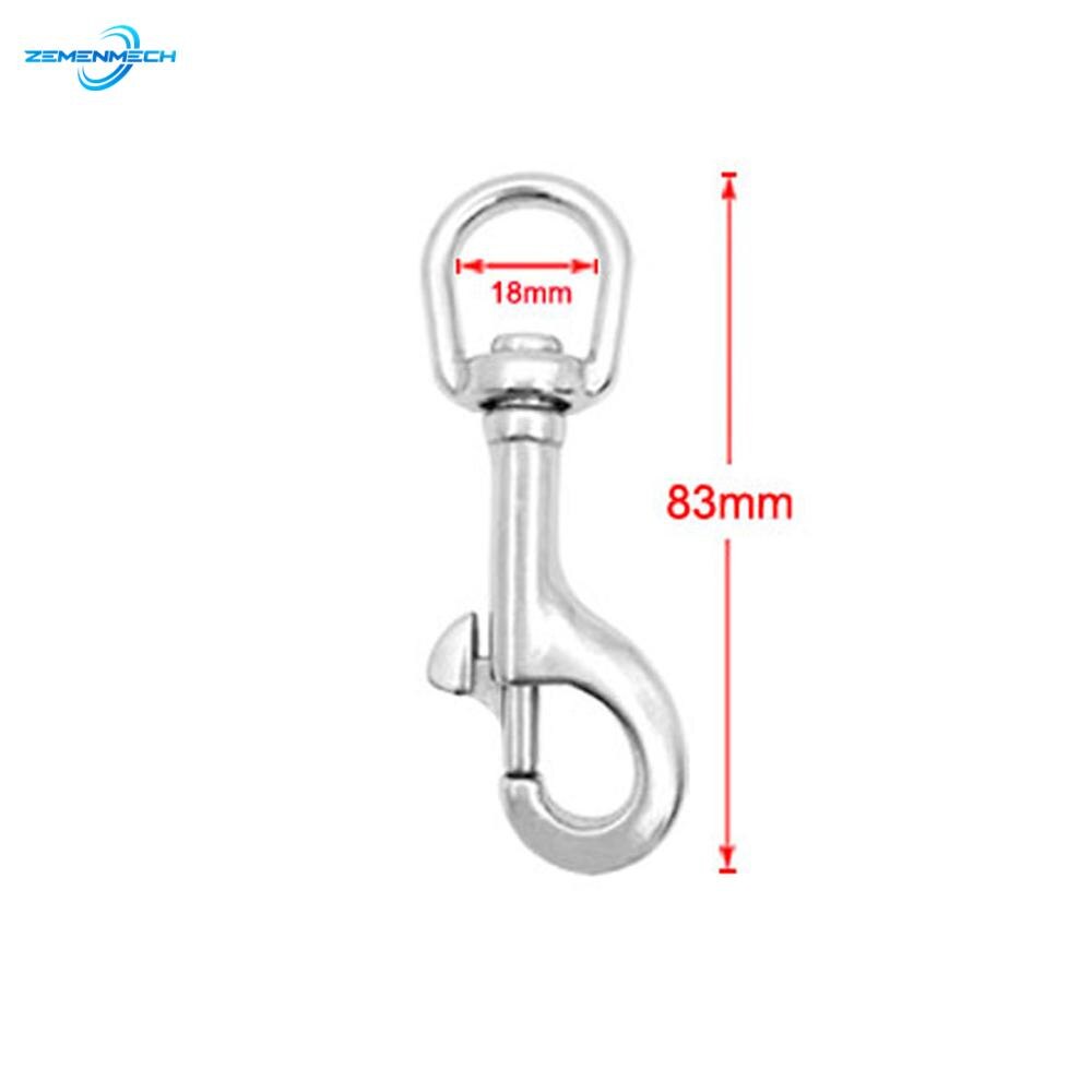 304 Stainless Steel Swivel-Eye Bolt Spring Snap Hook Square Eye Swivel Quick Hook Hiking Camping Carabiner Pet Chains Marine