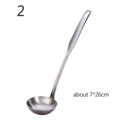 Edelstahl Verdickung Sieb Filter Öl Löffel Griff Suppe Heißen Topf Löffel Küche Gemüse Sieb Kochen Werkzeug: 2