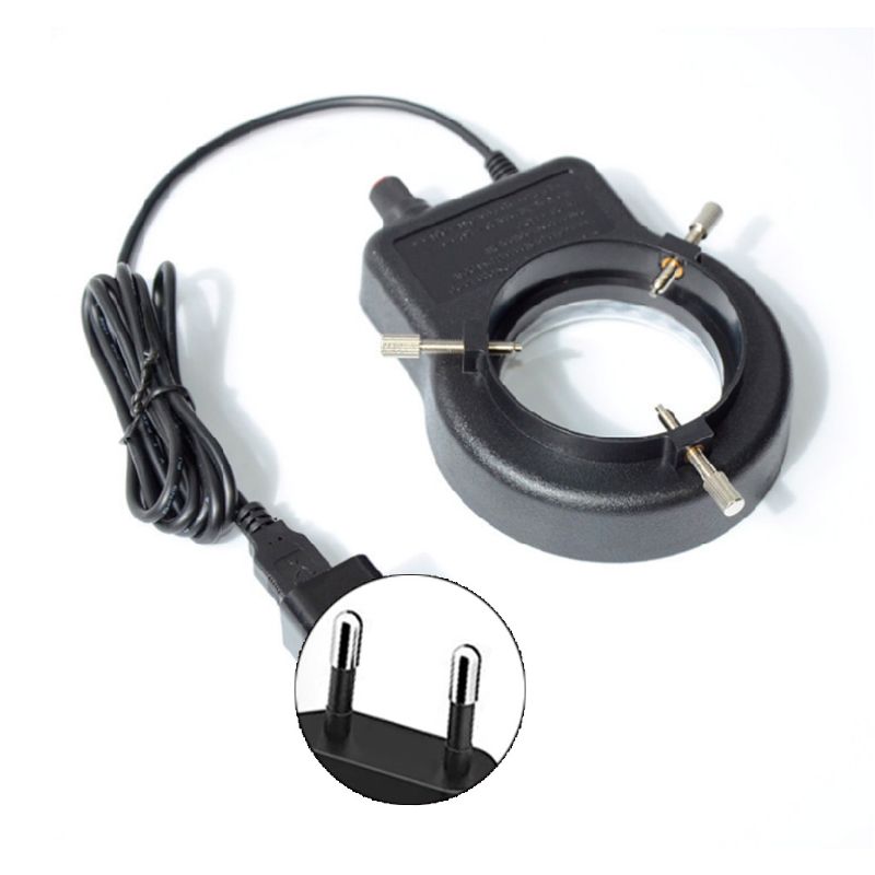 Microscope Lamp Single Cylinder Binocular Stereo Microscope Ring Lamp Integrated LED Ring Light Source Brightness Adjustable USB