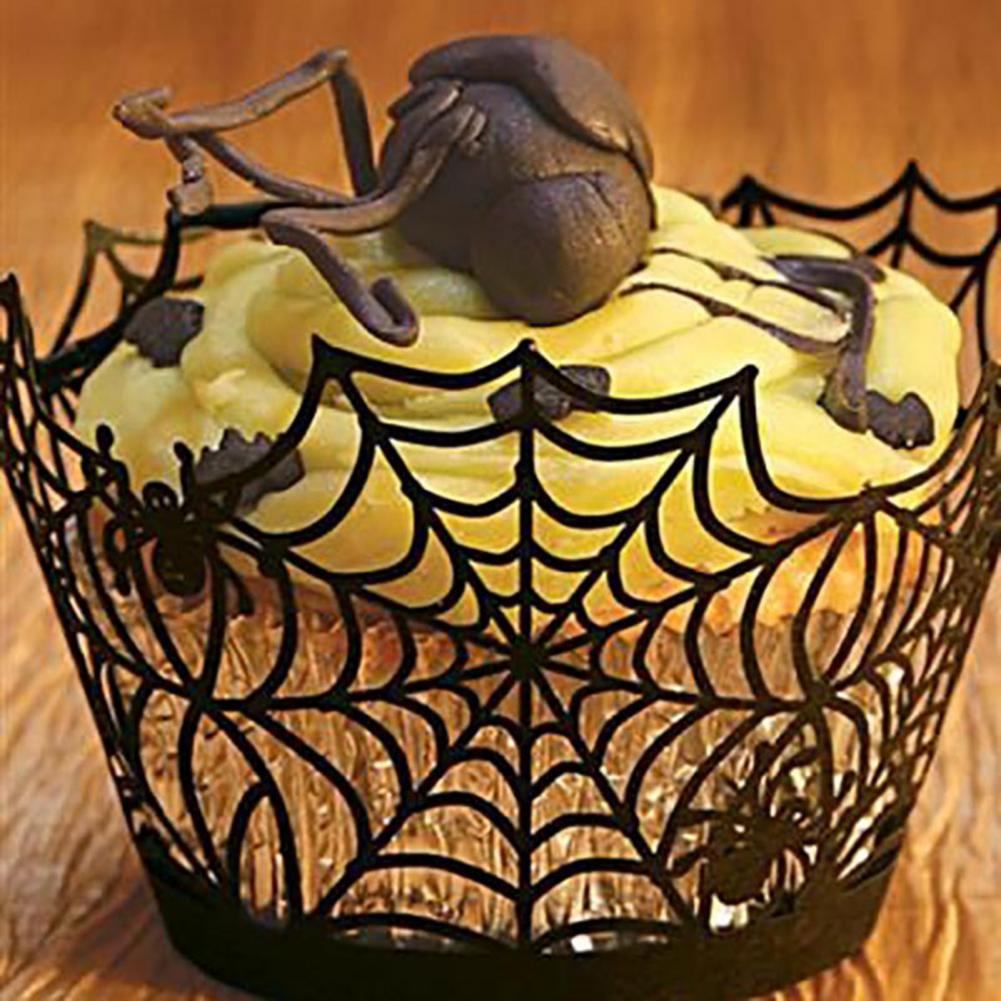 Cupcake Wraps Lightweight Cake Cups Wrappers Paper Fine Workmanship Practical Wide Application Halloween Cupcake Wraps