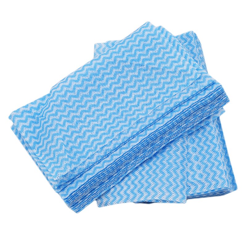 80 stk/parti vaske viskestykke non-stick håndklædepose olie aftørring klude miljøvenlig engangs magisk køkken rengøringsklud værktøj: Blå