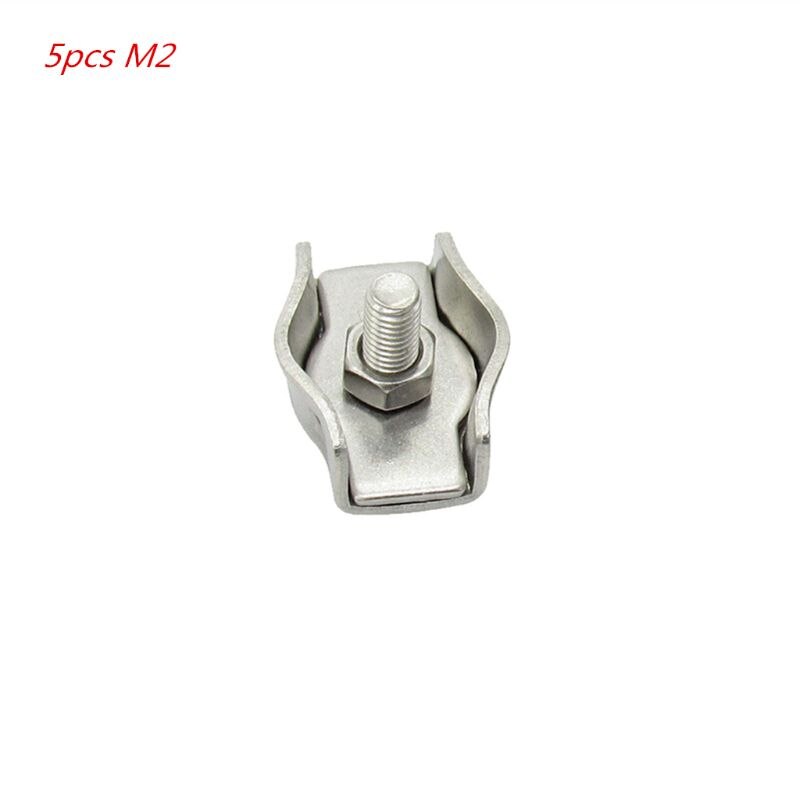 5 Pcs 304 Roestvrij Staaldraad Clip Enkele Grips Kabel Klem Marine Hardware: M2