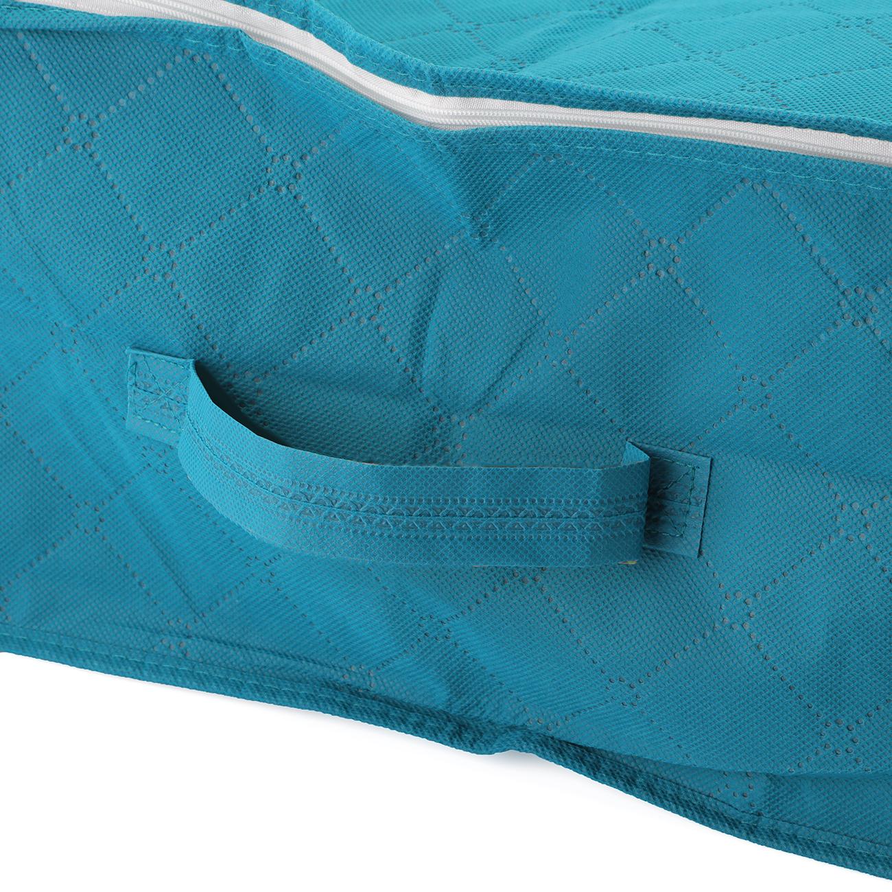 49 x 36 x 21cm 3 stk foldbare opbevaringsposer tøjarrangøræske tæppe quiltetrøje lynlås ikke-vævet foldeskab organisere