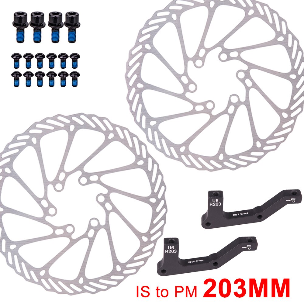 Ztto Mtb 4 Zuiger Fiets Hydraulische Schijfrem M840 Met Cooling Pads Olie Druk Racefiets Rotor Remklauwen Is Pm mount: IS-203mm Rotor 2pcs