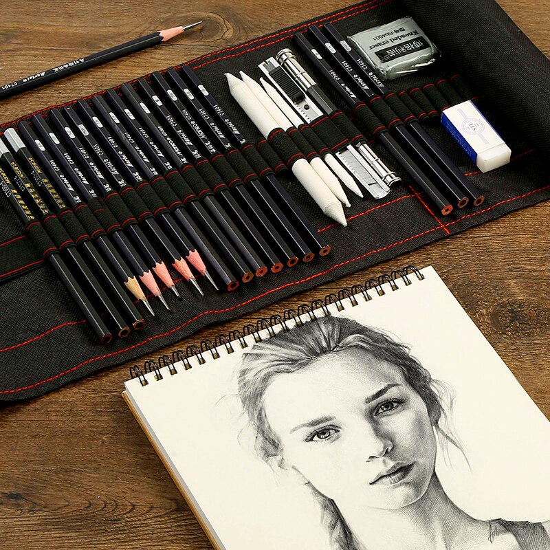 Sketch Pencil Set Charcoal Full Set of Student Entry Tools Painting Beginner Drawing Art Supplies