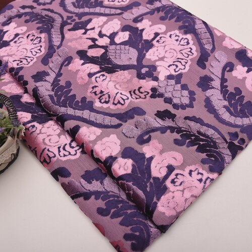 Brede 57 cm dikke europese stoffen bank jacquard gesneden pool fluwelen stof voor kussen kussen gordijn doe-het-zelf materiaal: Roos