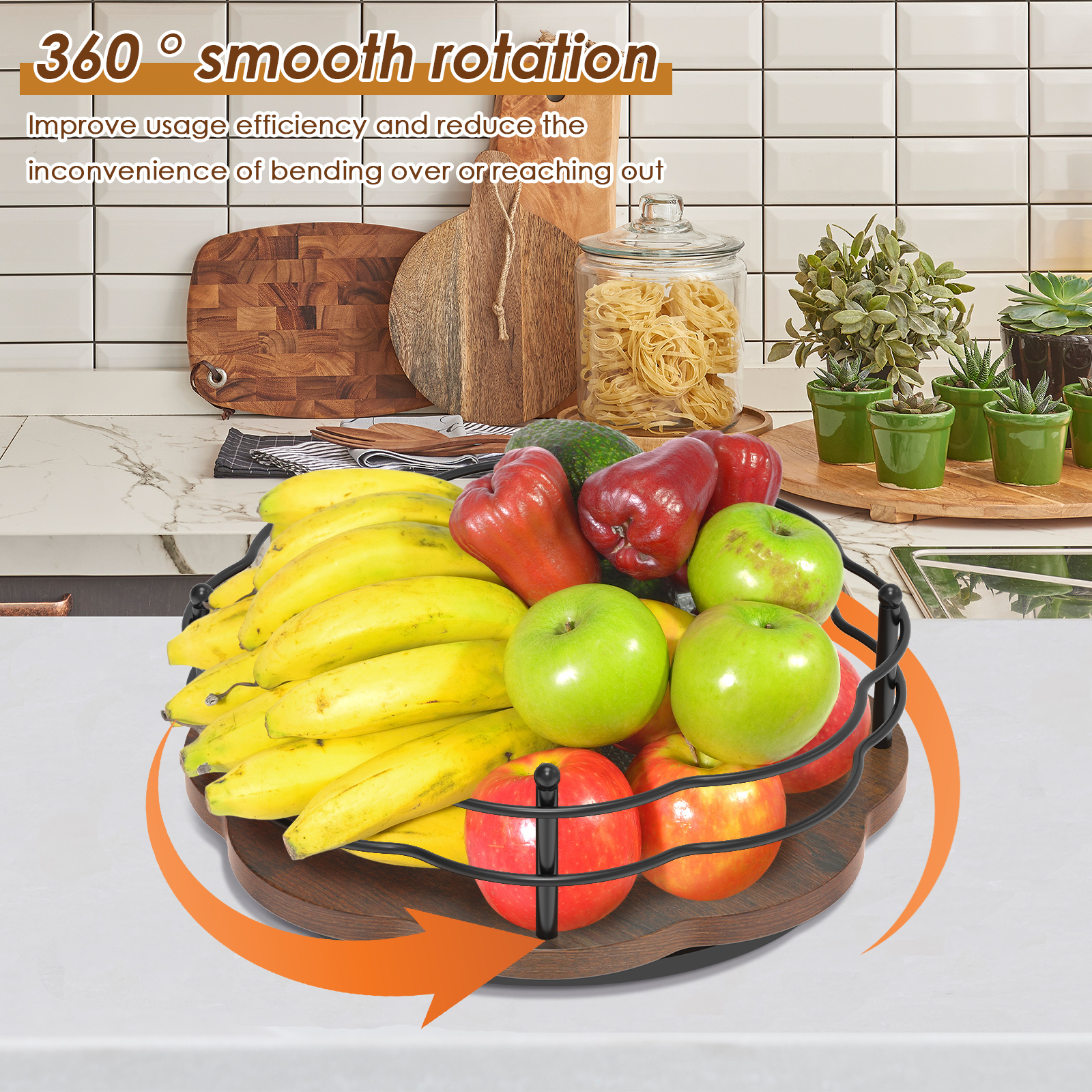 Aufbewahrungsorganisator für Gewürze 360° ° Rotierender Drehteller-Organizer-Gestell, multifunktionales drehbares Gewürzregal, Speisekammer, Schrank, Drehteller