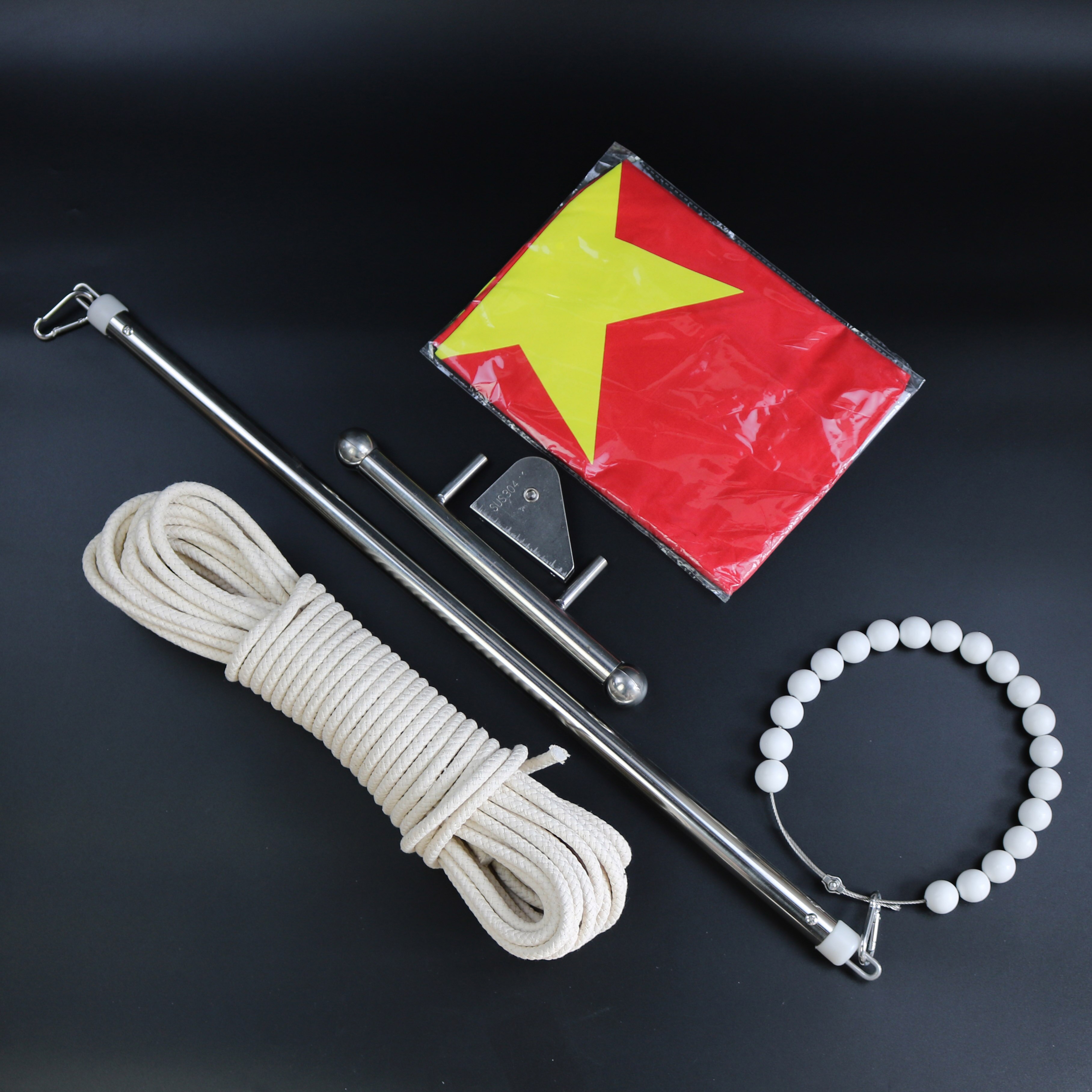 Outdoor Flagpole External Hand-Drawn Flag Assembly(8~10m flagpole applicable)