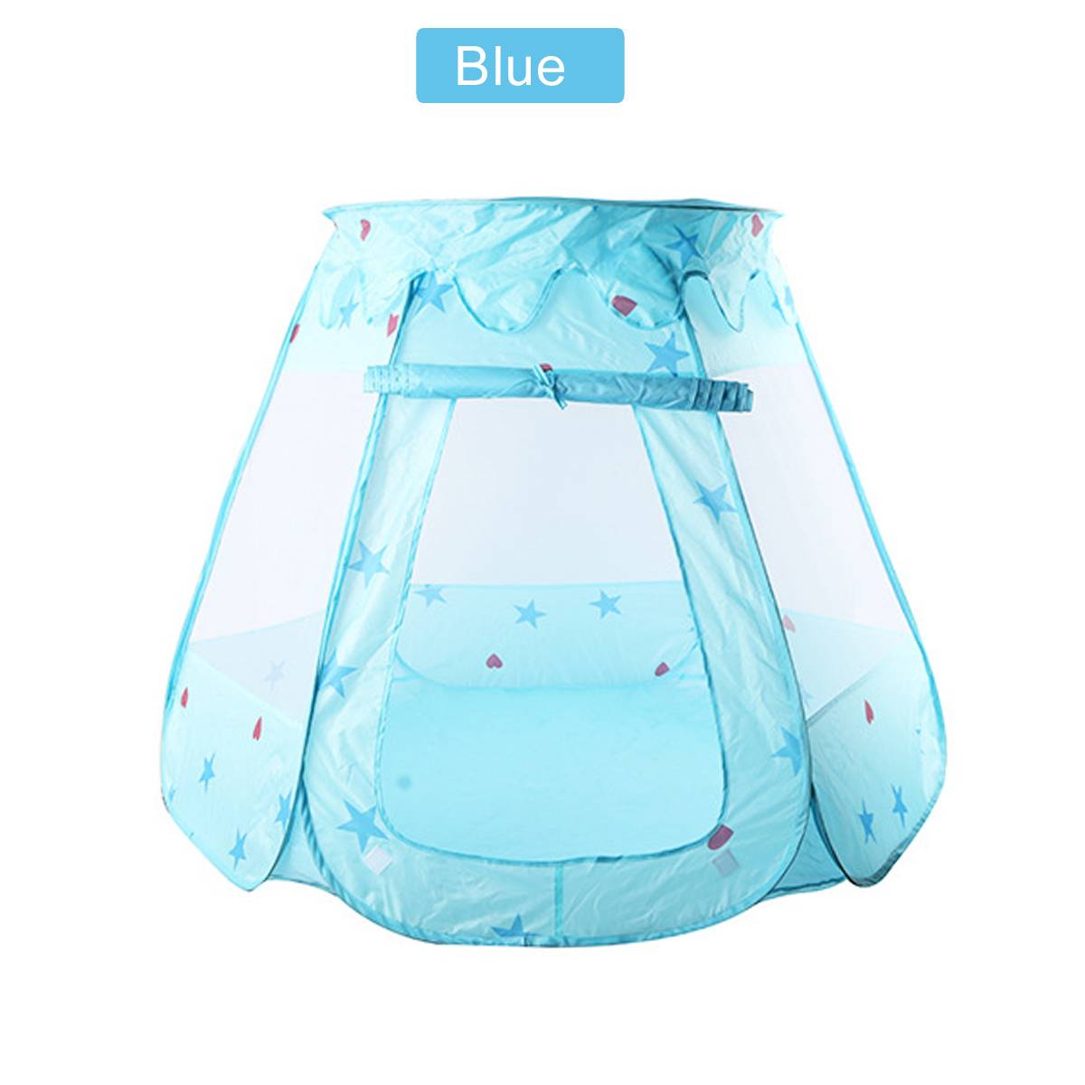 Kids Tent Pink Blue Kids Play House Children Tente Enfant Portable Baby Plays House Children Tent Kids Flowers Little House: Blue