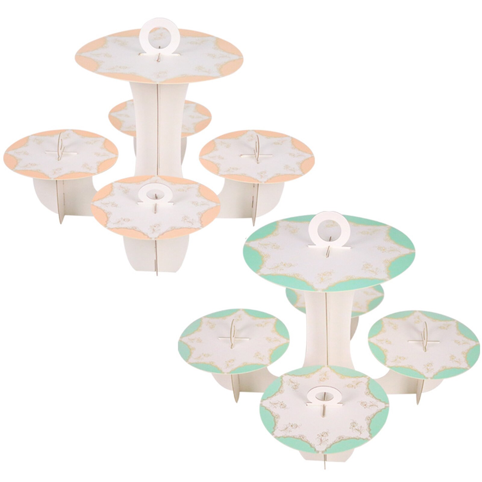 Disposable paper 5-layer cake stand, birthday party supplies, multi-layer dessert tray