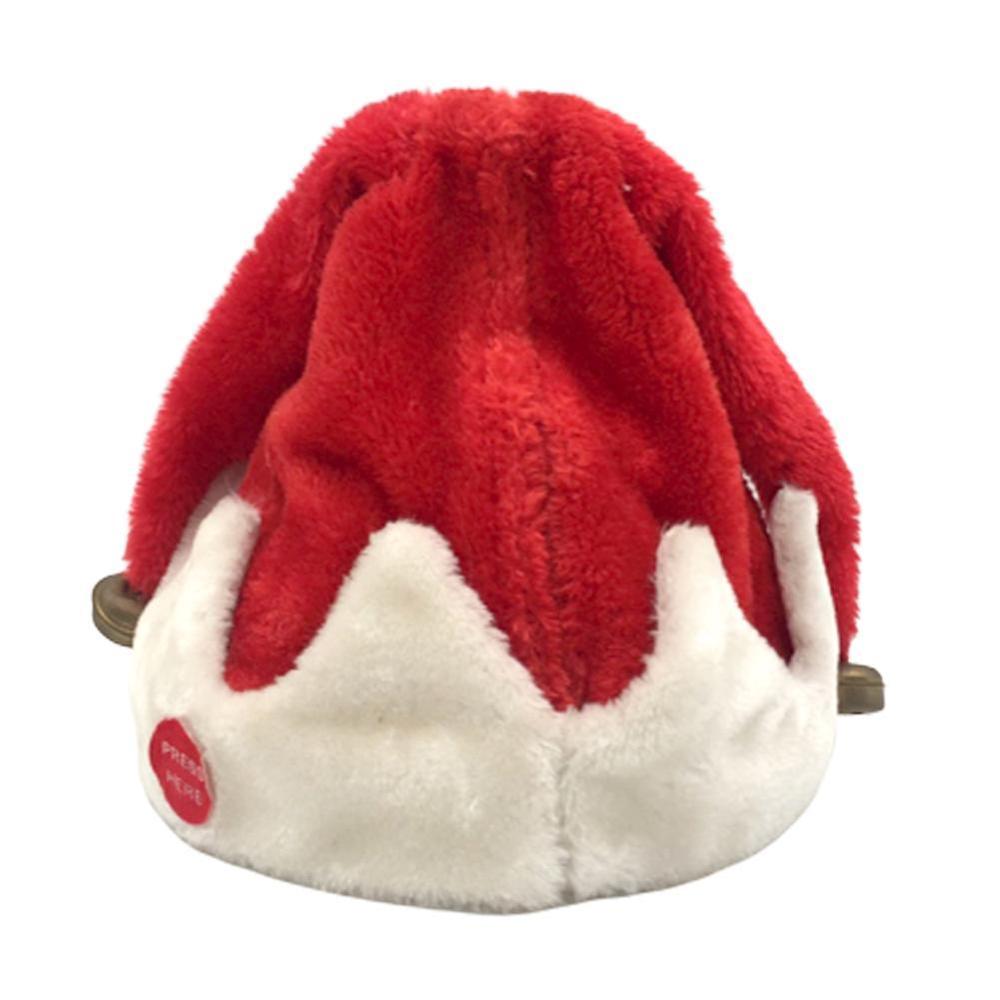 Elektrische Kerst Hoed Rood Fluwelen Muziek Swing Cap Kerstdag Partij Decoratie Kerst Cadeau