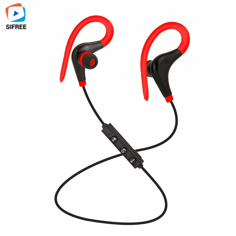 Sport Bluetooth Hoofdtelefoon Draadloze Koptelefoon Bluetooth Oortelefoon Stereo Bass Headset Gamer Handsfree Met Microfoon Voor Telefoon: Rood