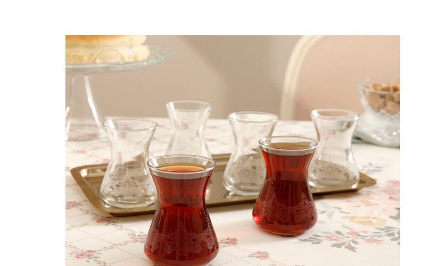Tasse à thé turque verre thé Pando verre 6 pièces verres à thé 125 Ml Transparent turc service à thé ensemble de tasse à thé fabriqué en turquie