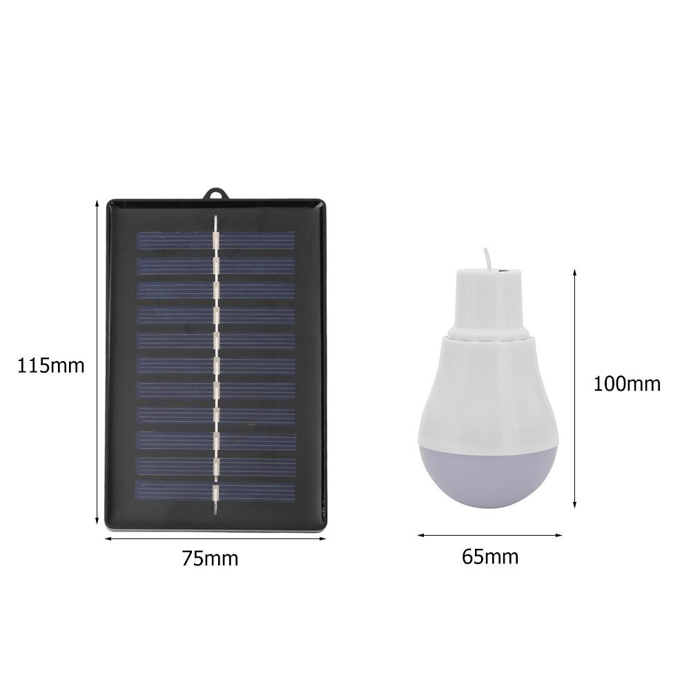 Lampes solaires portables, 15W 300lm, faible consommation d'énergie, Rechargeable par USB, éclairage d'extérieur, longue durée de vie