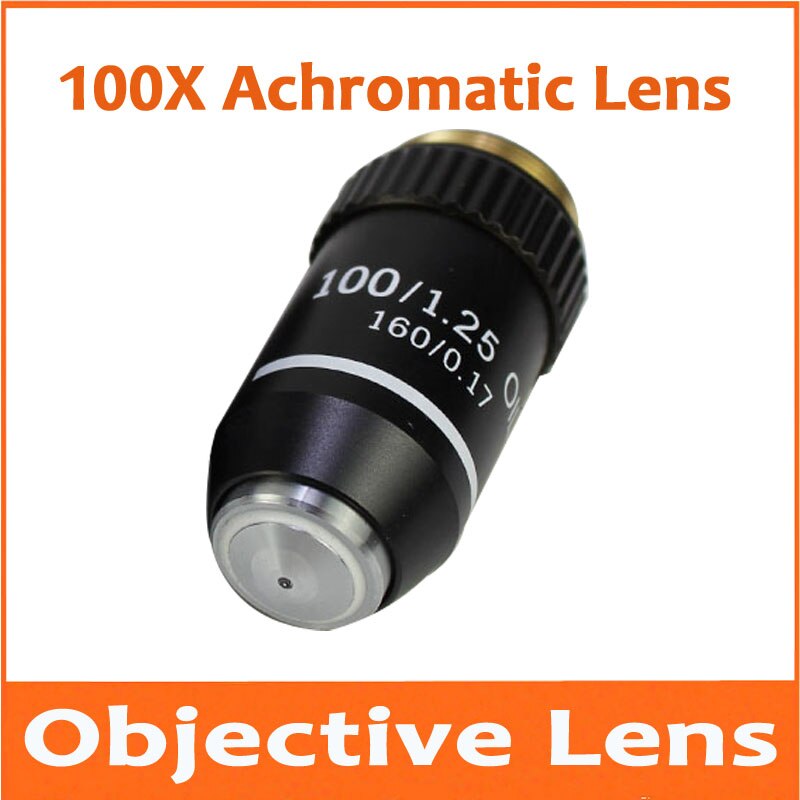 100X 195 Biomicroscope System School Lab Laboratory Achromatic 100 Times Objective Lens for Bio-Microscope Biological Microscope