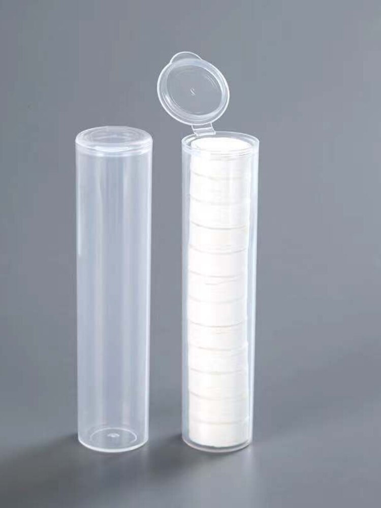 Portable Compressed Washcloth Disposable Compressed Towel Travel Tube Loaded Candy Particles Towels Bathroom Hand Towel