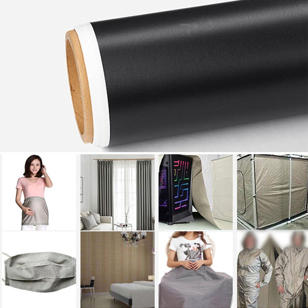 1*RFID Shielding Fabric Anti-Radiation Fabric EMF Shielding Cloth RFID Blocking For Linings Black 1.1M*1M