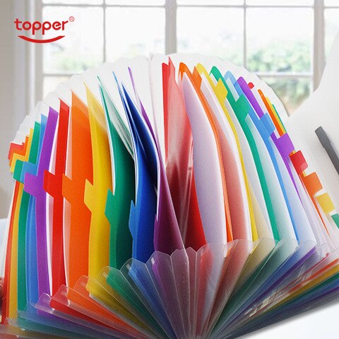 24 Pockets Expanding File Folder A4 Organizer Portable Business File Office Supplies Document Holder Expanding wallet