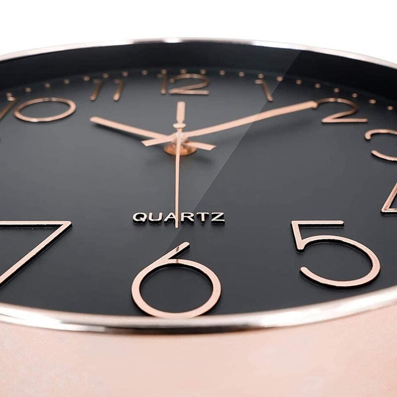 Wall Clock Battery Operated, Silent &amp; Large Wall Clocks for Living Room Kitchen Decor,Modern Style &amp; Easy to Read