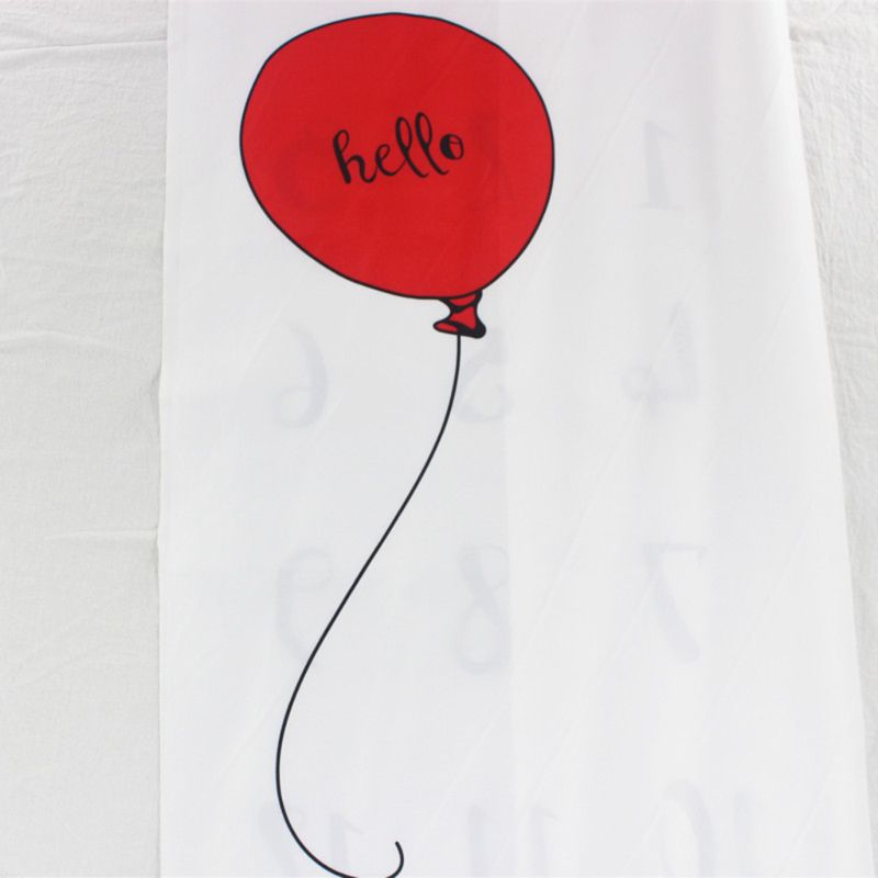 Pasgeboren Baby Milestone Nummer Ballon Patroon Mat Deken Fotografie Achtergrond Achtergrond Doek N0HD