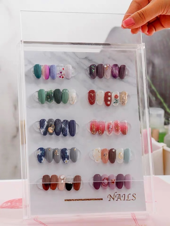 Nail Kleur Display Board Nail Tips Collectie Stand Professionele Stofdicht Nail Shop Tips Polish Acryl Magnetische Display