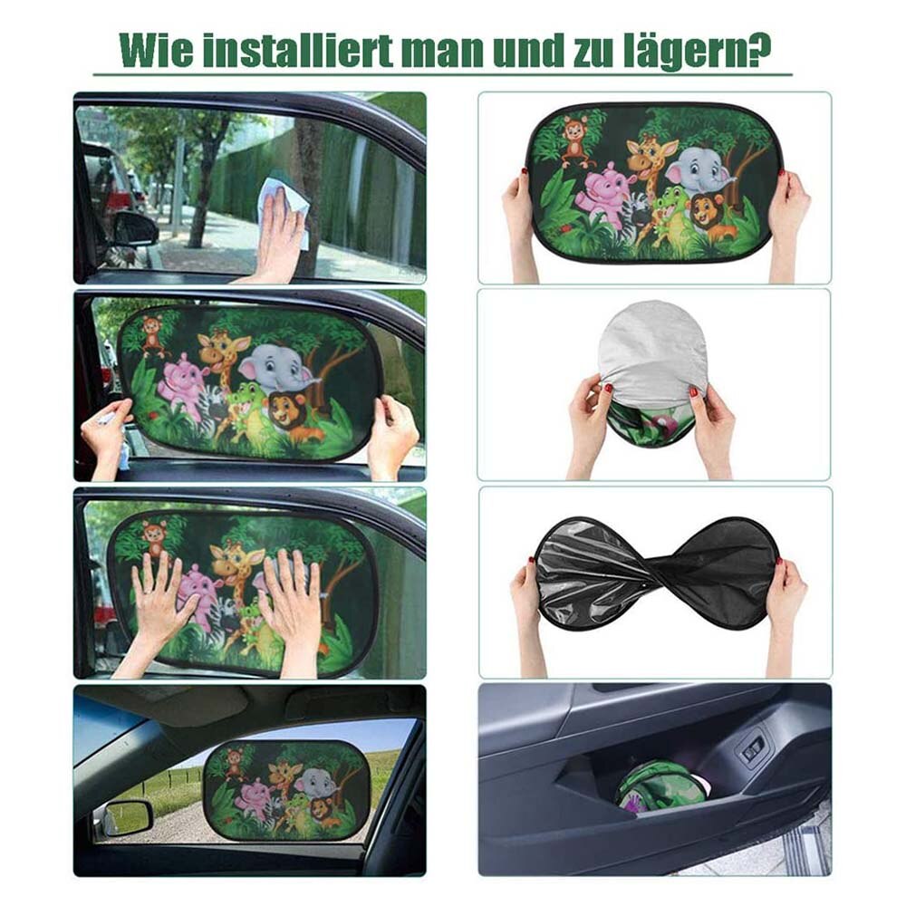 2pcs Set Car Sunlight Shade For Kid Baby Pet Windscreen Car Shade Window Shade Roof Window Sunlight Protective Car Shield Visor