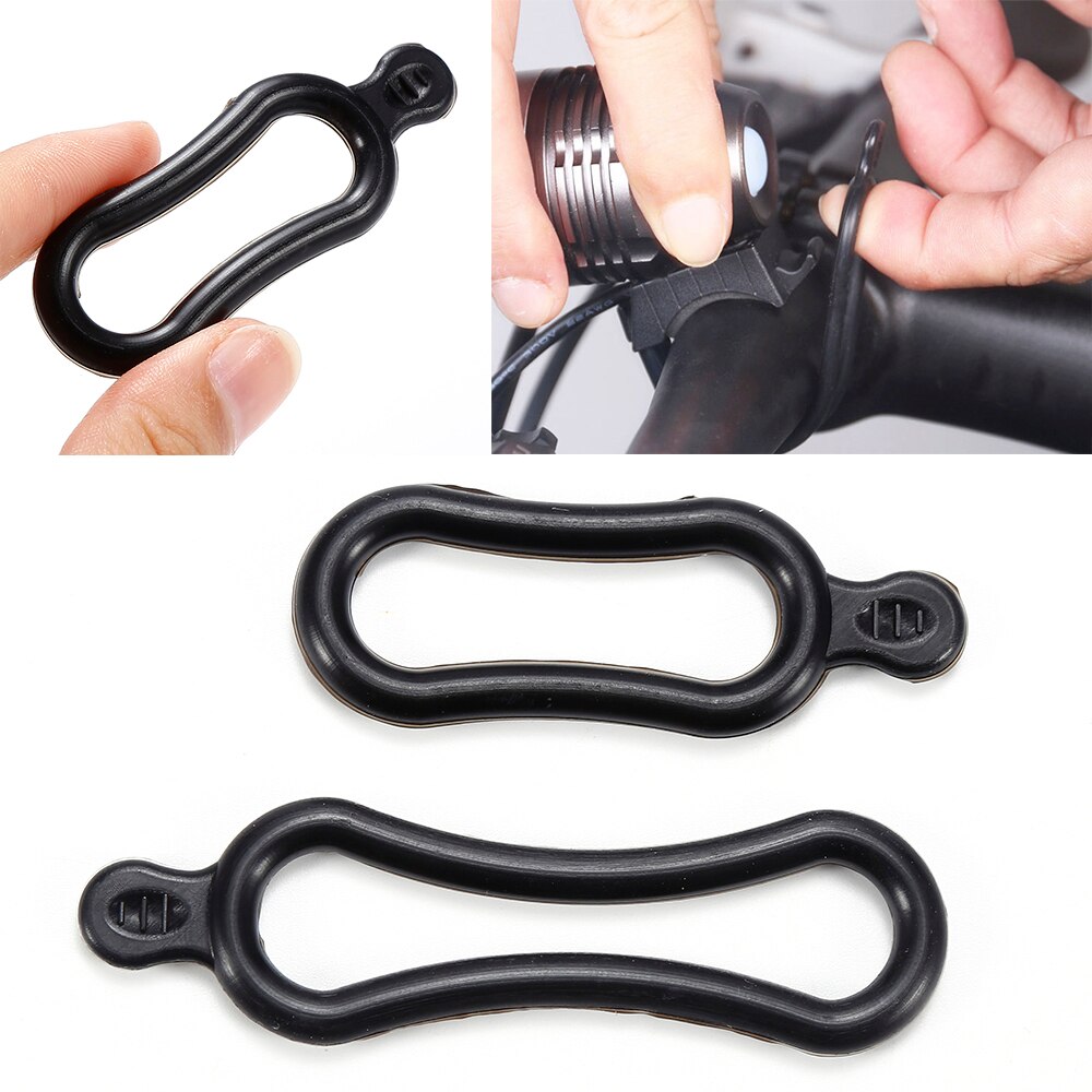 4pcs/2pcs Silicone Rubber Band Ring Compact For Headlight Bicycle Headlamp Bike Light Torch Perfect for Cycling 2 Size Ring
