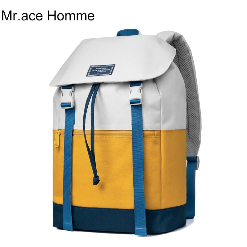 Mr.ace Homme Colorful Laptop Backpack With Lid Women Cover School Backpack Men Waterproof Travel Bag For Boy College Bag Girl