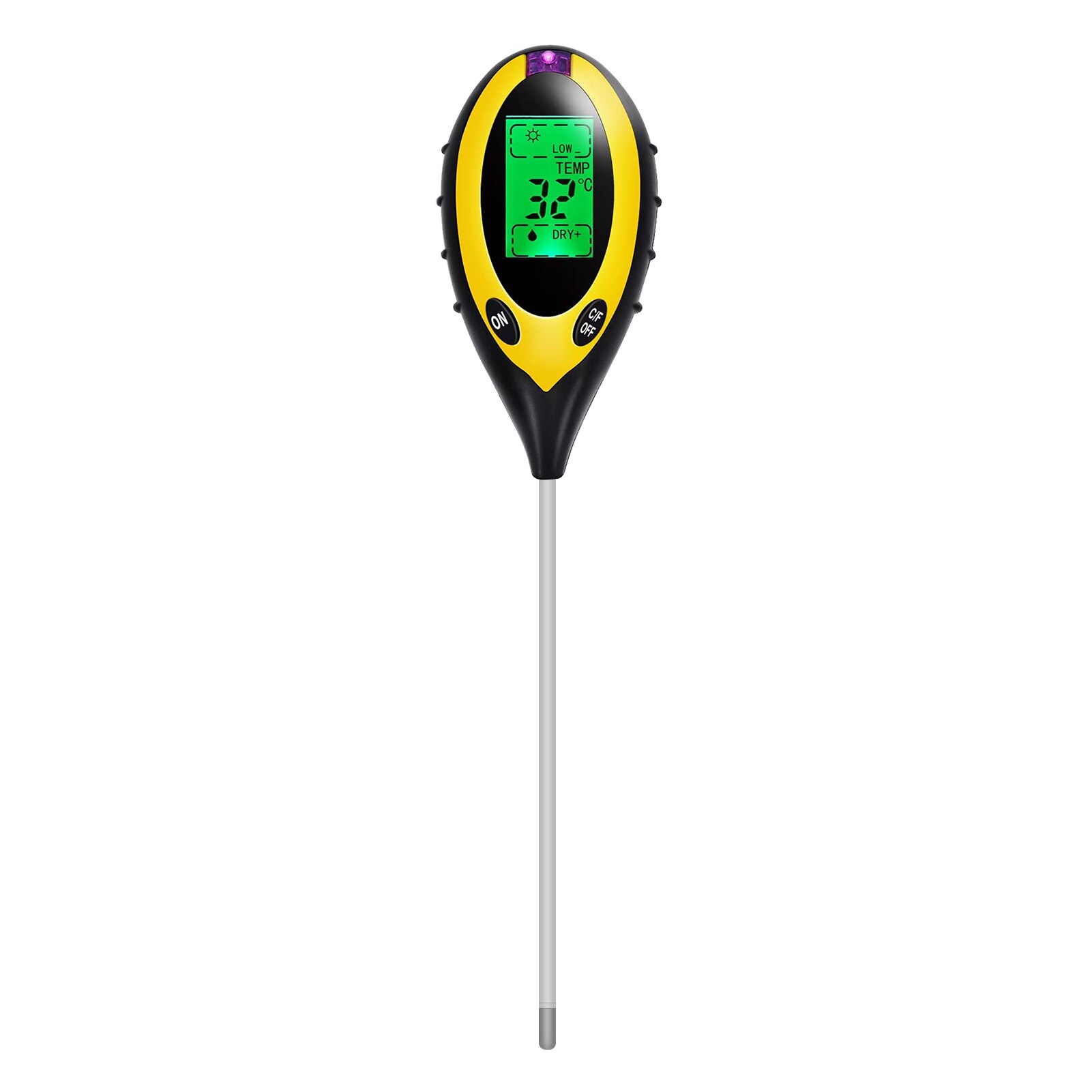 Medidor Digital de pH del suelo 5 en 1, medidor de humedad, niveles de PH, temperatura, luz solar, medidor de intensidad de humedad del suelo, Digital: Type 4