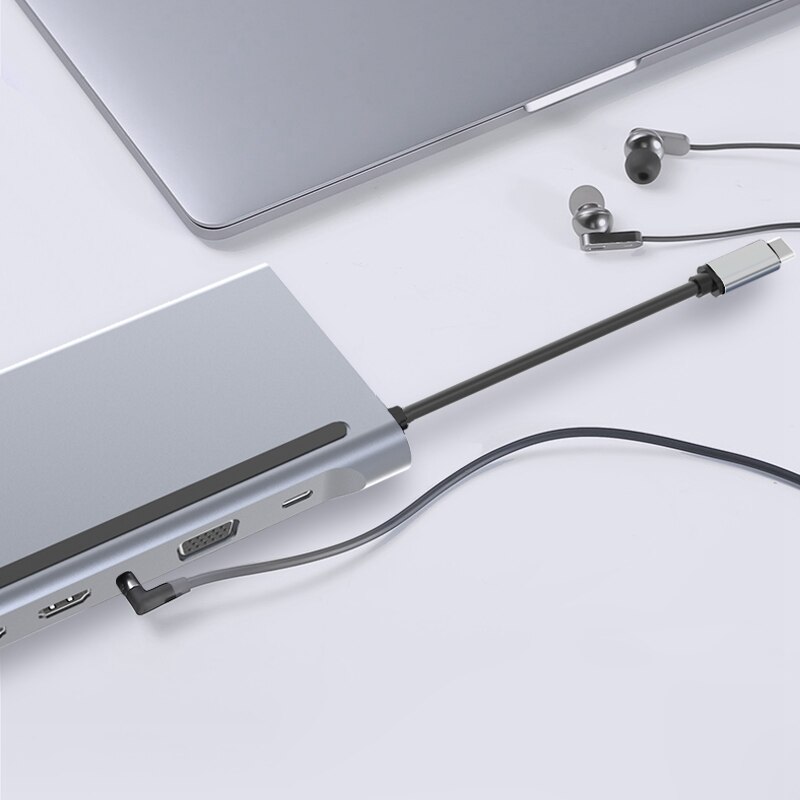 12 in 1 USB Typ C Hub Adapter Laptop Docking Bahnhof HDMI VGA RJ45 PD für HP Lenovo Oberfläche Kompatibel