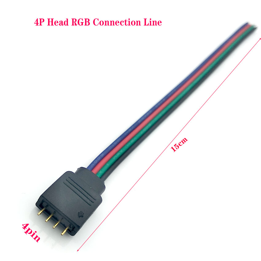5 uds 4 pines 5 pines Cable LED conector macho hembra Cable adaptador para 5050 3528 SMD RGB RGBW tira de luz LED RGB RGBW controlador LED