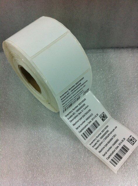 Laagste Prijs Thermische Label Sticker 50*43mm 1000 Stks/partij Sticker Blank Direct Print Kan Vervangen Maat 50*40 50*45 50*35