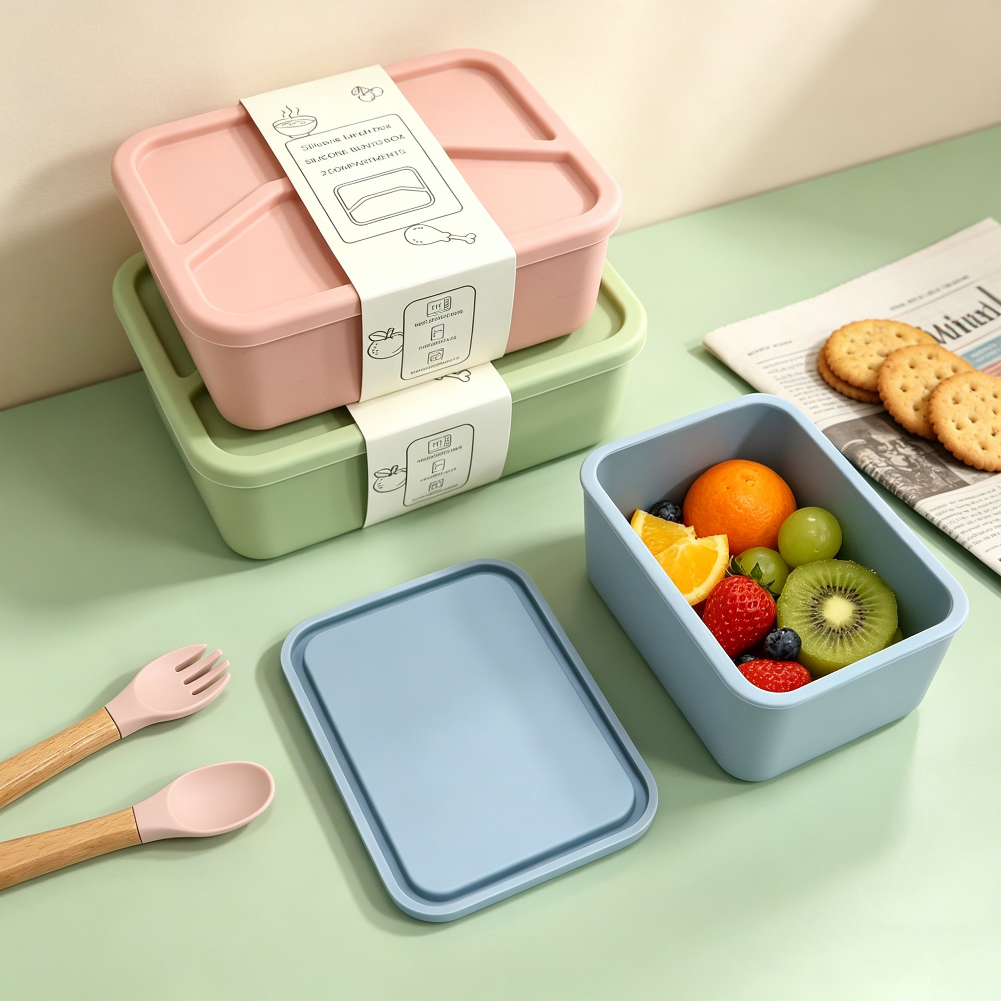 Silikon-Lebensmittel-Aufbewahrungsbox mit 3/2/1... – Grandado